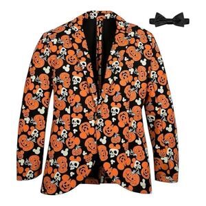 Disney Mickey Mouse Halloween Glow-in-the-Dark Jacket and Light-Up bow Tie